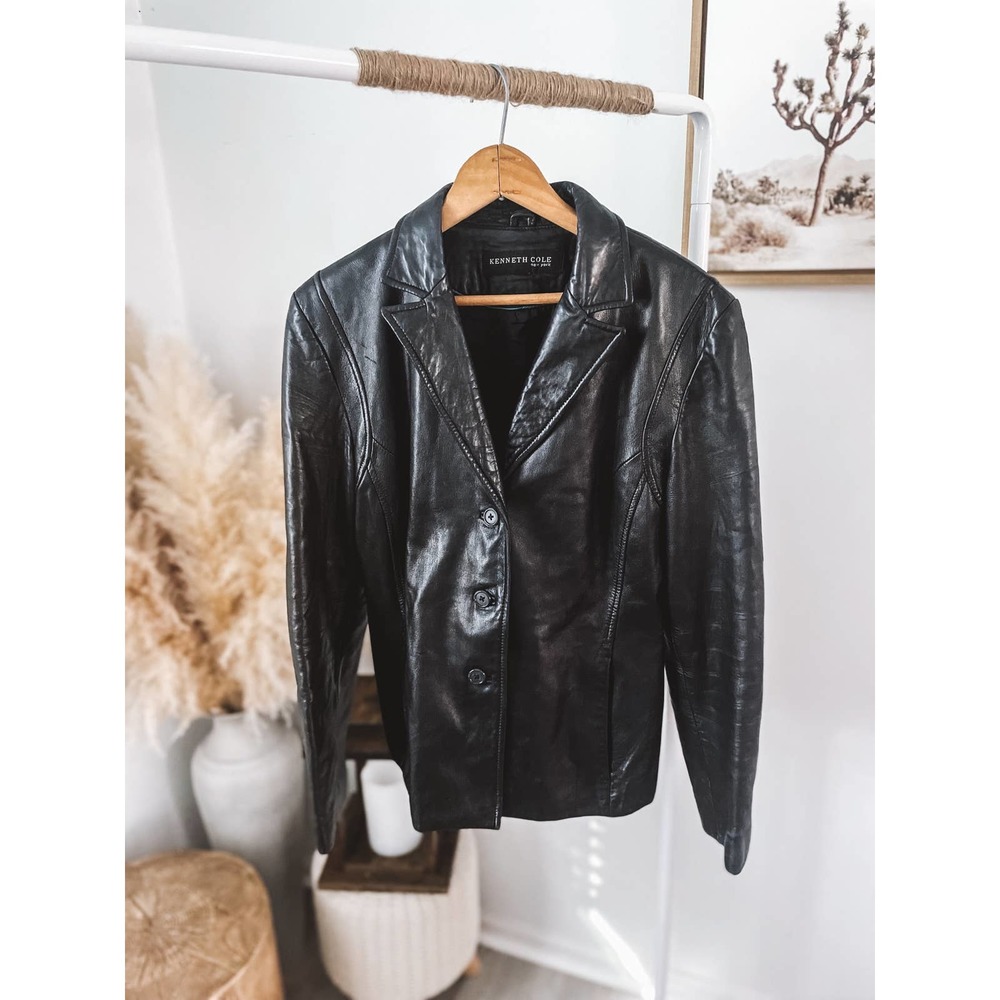 Black Genuine Leather Jacket Relaxed Fit Oversized Coat